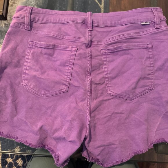 RFM - Garment Dyed, Raw Hem Shorts - Purple - 1x - - Picture 6 of 11